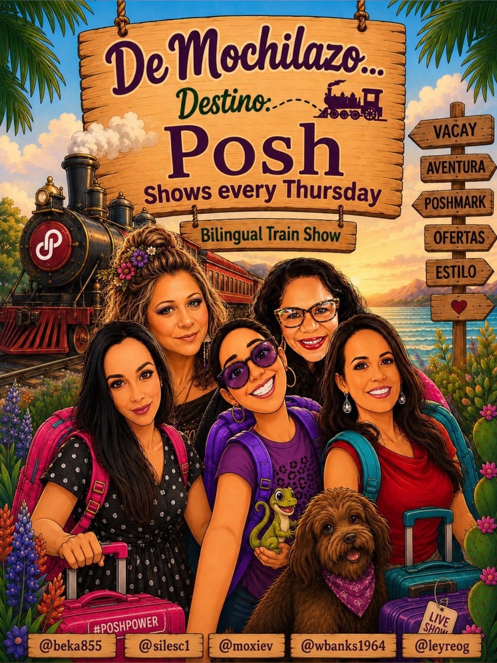 Silvia @silesc1 De Mochilazo Destino Posh! Bilingual Train Show!